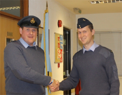 Flt Lt Donald (left) and Flt Lt Bond
